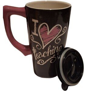 Spoontiques Ceramic Travel Mug 18oz Coffee Cup Anti-Spill‎ Lid Gift Ideas